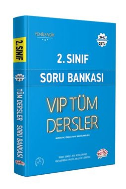 2.Sınıf Vıp Tüm Dersler Soru Bankası Mavi Kitap 