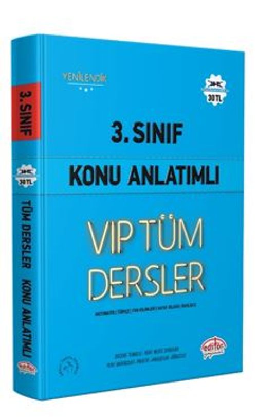 3.Sınıf Tüm Dersler Konu Anlatımlı Mavi Kitap 