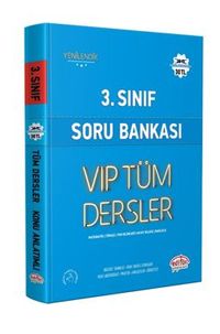 3.Sınıf Vıp Tüm Dersler Soru Bankası Mavi Kitap