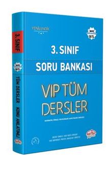 3.Sınıf Vıp Tüm Dersler Soru Bankası Mavi Kitap