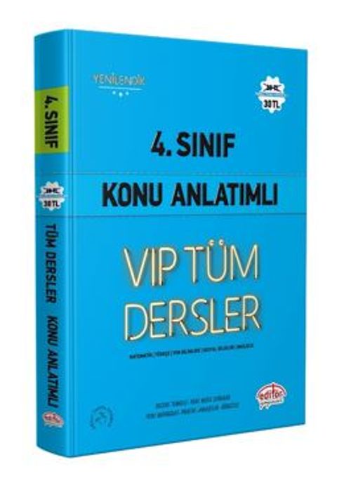 4.Sınıf Vıp Tüm Dersler Konu Anlatımlı Mavi Kitap 