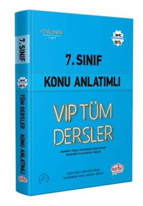 7.Sınıf Vıp Tüm Dersler Konu Anlatımlı Mavi Kitap 