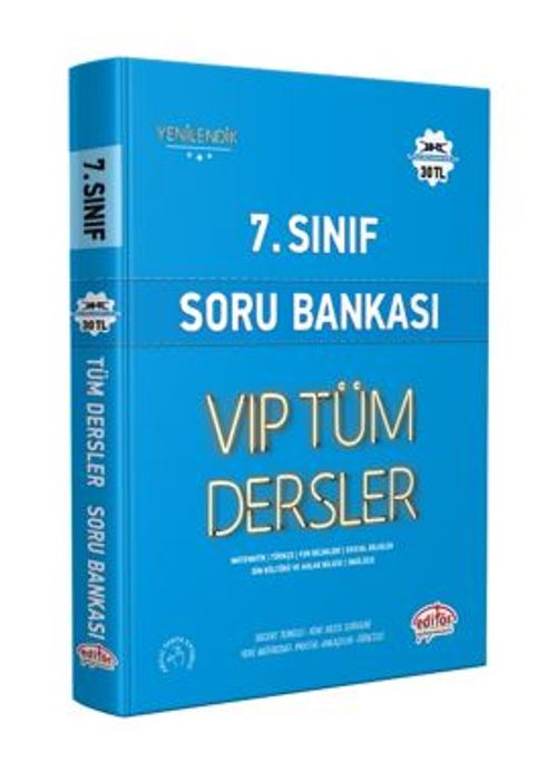 7.Sınıf Vıp Tüm Dersler Soru Bankası Mavi Kitap