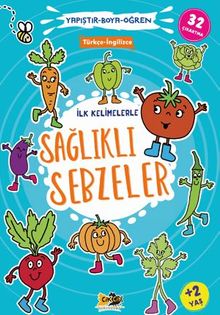 İlk Kelimelerle Sağlıklı Sebzeler Yapıştır - Boya - Öğren