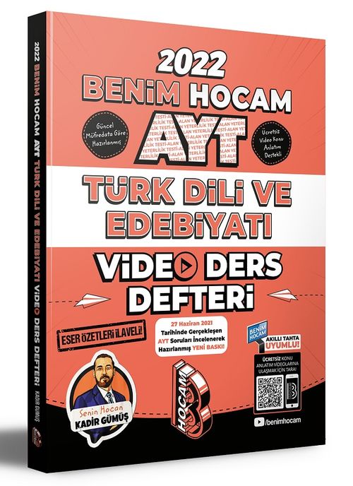 2022  AYT Türk Dili ve Edebiyatı Video Ders Defteri