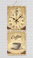 Full Frame Duvar Sanatları - Nostaljik Ahşap Duvar Saati -  Best Coffee  - İkili Set (FF-NS195)
