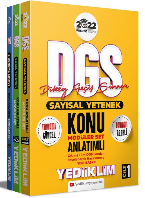 2022 Prestij Serisi DGS Konu Anlatımlı Modüler Set (3 Cilt)