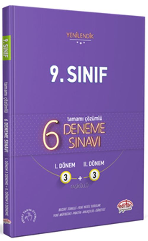 9. Sınıf 6 (3+3) Deneme Sınavı Tamamı Çözümlü (Kolektif ) Fiyatı