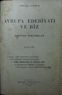 Avrupa Edebiyatı ve Biz 1. Cilt Birarada / Garptan Tercümeler (Kod:6-I-13)