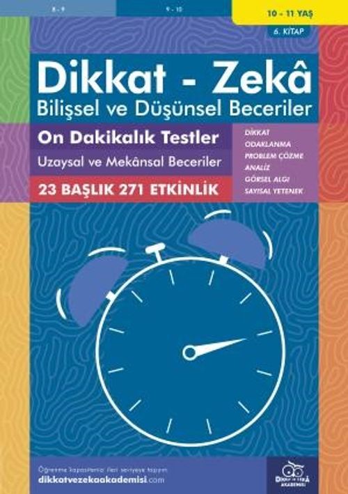 On Dakikalık Testler Uzaysal ve Mekansal Beceriler (10 - 11 Yaş 6. Kitap, 271 Etkinlik) / Dikkat - Zeka & Bilişsel ve Düşünsel Beceriler