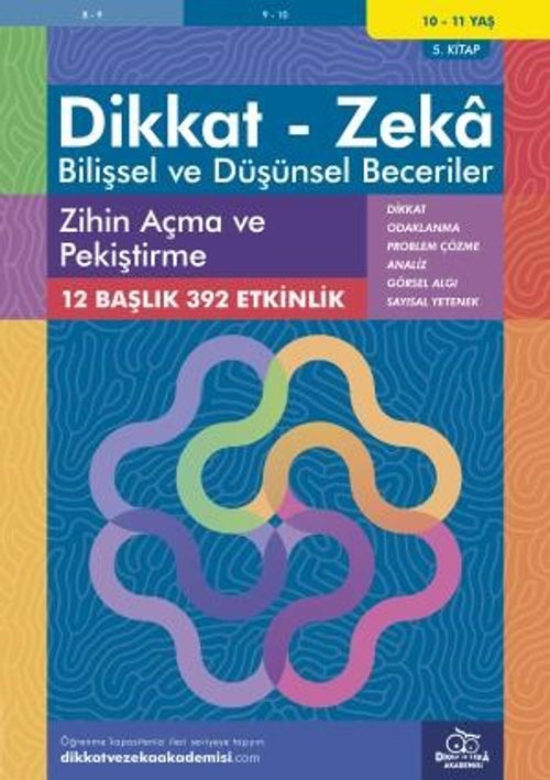 Zihin Açma ve Pekiştirme (10 - 11 Yaş 5. Kitap, 392 Etkinlik) / Dikkat - Zeka & Bilişsel ve Düşünsel Beceriler