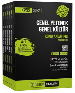 2022 KPSS Genel Yetenek Genel Kültür Konu Anlatımlı Modüler Set (6 Kitap) + En Güncel Video Dersler + 5 Adet Online Deneme Sınavı