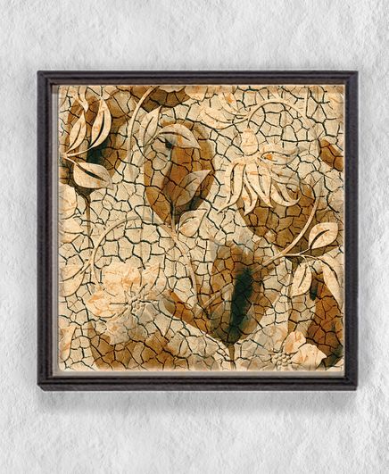 Full Frame Duvar Sanatları - Ahşap Desenler - Gül - Tekli (FF-DS236)