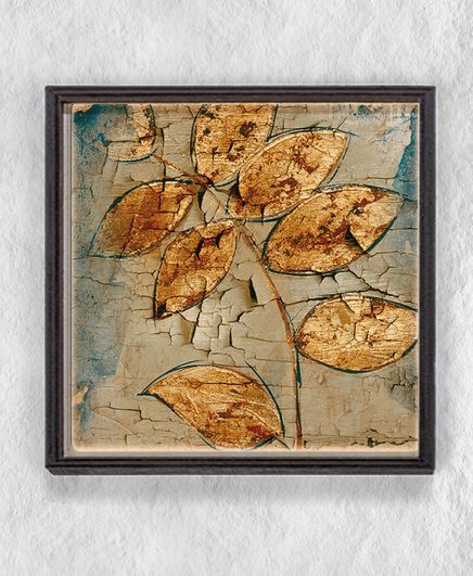 Full Frame Duvar Sanatları - Ahşap Desenler - Yaprak - Tekli (FF-DS234)