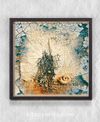 Full Frame Duvar Sanatları - Ahşap Desenler - Deniz Kabuğu - Tekli (FF-DS231)