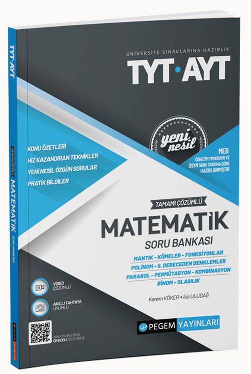 2022 Üniversite Sınavlarına Hazırlık TYT-AYT Tamamı Çözümlü Matematik Soru Bankası
