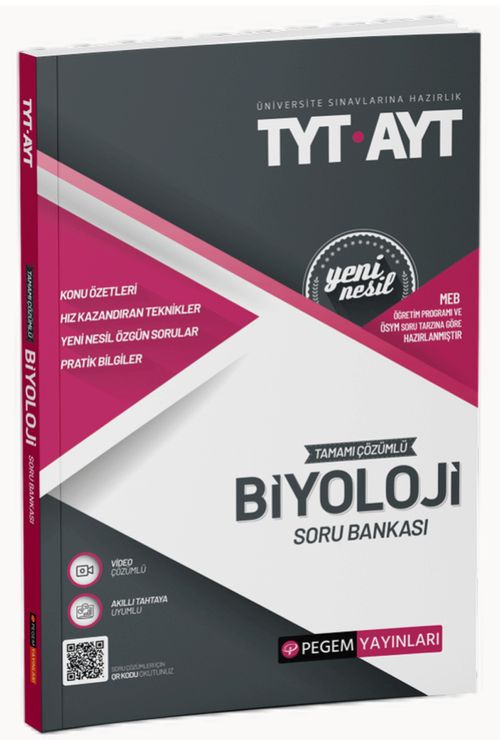 2022 Üniversite Sınavlarına Hazırlık TYT-AYT Tamamı Çözümlü Biyoloji Soru Bankası
