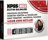 2022 KPSS Eğitim Bilimleri Program Geliştirme &Ouml;ğretim Y&ouml;ntem ve Teknikleri Video Ders Notları