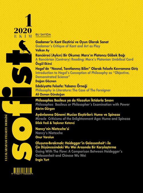 Sofist Uluslararası Felsefe Dergisi Sayı:1 Ekim 2020