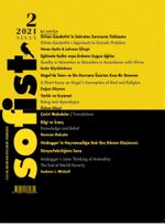 Sofist Uluslararası Felsefe Dergisi Sayı:2 Nisan 2021