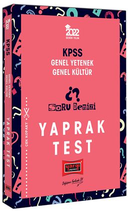 2022 KPSS Genel Yetenek Genel Kültür Soru Denizi Yaprak Test
