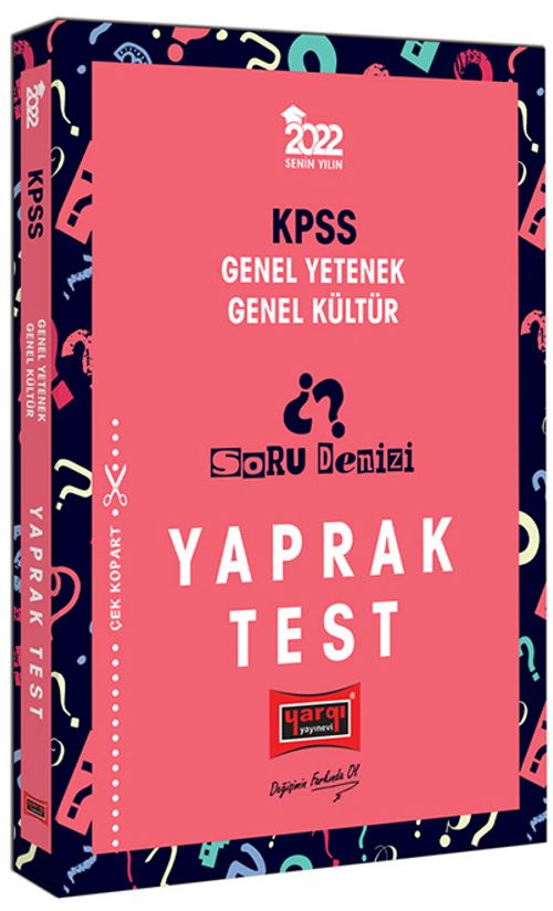 2022 KPSS Genel Yetenek Genel Kültür Soru Denizi Yaprak Test
