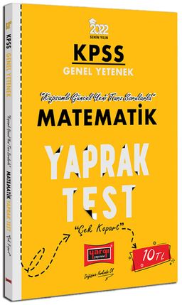 2022 KPSS Lisans Genel Yetenek Matematik Yaprak Test