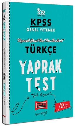 2022 KPSS Lisans Genel Yetenek Türkçe Yaprak Test