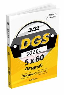 2022 DGS Sözel 5x60 Deneme Tamamı Çözümlü - Kolektif