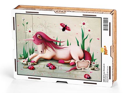 Pembe Mitolojik At Ahşap Puzzle 1000 Parça (CK01-M)