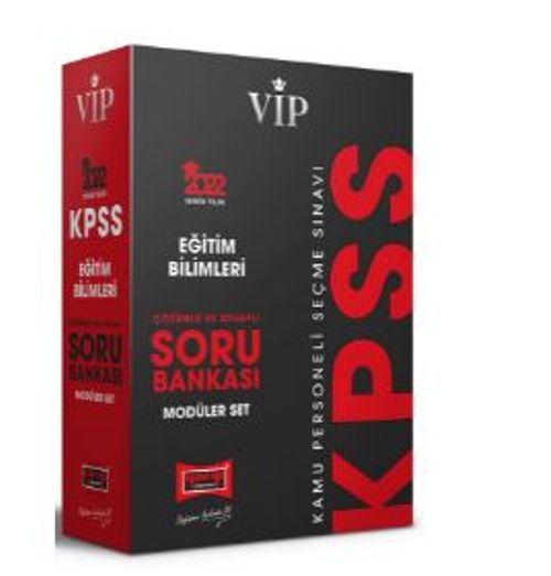 2022 VİP KPSS Eğitim Bilimleri Çözümlü ve Cevaplı Soru Bankası Modüler Set