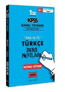 2022 KPSS Genel Yetenek Kısa ve Öz Türkçe Ders Notları Konu Kitabı - Kolektif