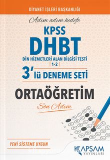 2022 KPSS DHBT Ortaöğretim 3’lü Deneme Seti - Kolektif