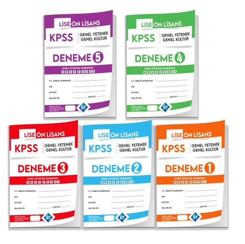 2022 KPSS Lise Önlisans Genel Yetenek Genel Kültür 5'li Deneme Paketi