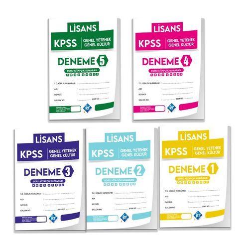 2022 KPSS Lisans Genel Yetenek Genel Kültür 5'li Deneme Paketi