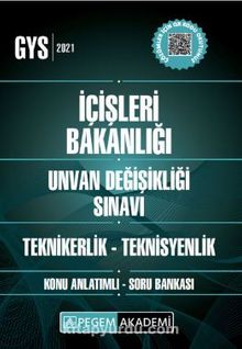 İçişleri Bakanlığı Unvan Değişikliği Değişikliği Sınavı Konu Anlatımlı Soru Bankası Teknikerlik - Teknisyenlik - Kolektif