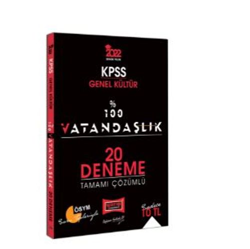 2022 KPSS Genel Kültür %100 Vatandaşlık Tamamı Çözümlü 20 Deneme