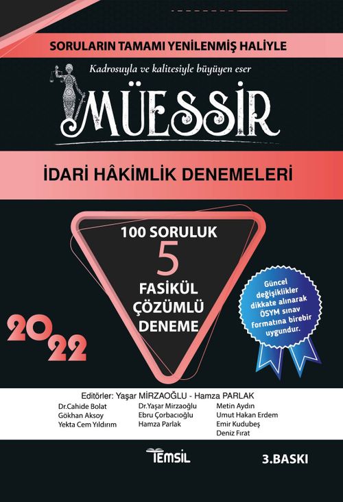Müessir İdari Hakimlik 7 Deneme Ve Çözümleri