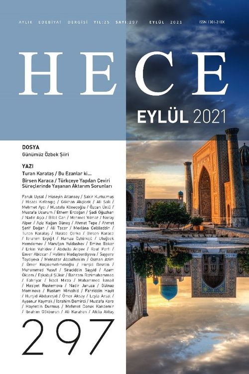 Hece Dergisi Sayı: 297 Eylül 2021 Aylık Edebiyat Dergisi
