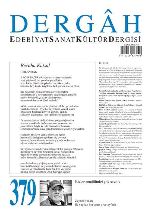 Dergah Edebiyat Sanat Kültür Dergisi Sayı: 379 Eylül 2021