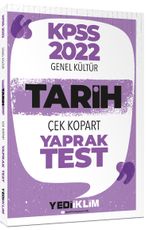2022 KPSS Lisans Genel Kültür Tarih Çek Kopart Yaprak Test 