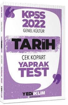 2022 KPSS Lisans Genel Kültür Tarih Çek Kopart Yaprak Test - Kolektif