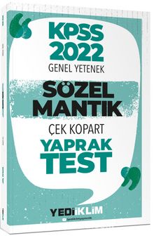2022 KPSS Sözel Mantık Çek Kopart Yaprak Test - Kolektif