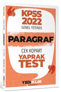 2022 KPSS Paragraf Çek Kopart Yaprak Test 