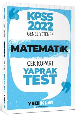 2022 KPSS Lisans Genel Yetenek Matematik Çek Kopart Yaprak Test 