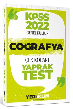 2022 KPSS Lisans Genel Kültür Coğrafya Çek Kopart Yaprak Test 
