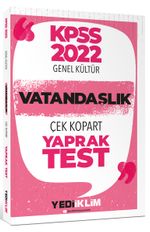 2022 KPSS Lisans Genel Kültür Vatandaşlık Çek Kopart Yaprak Test 