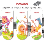 Magnetli Büyük Kitap Ayraç / Çocuk Temalı (3 Adet)