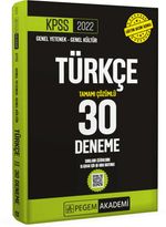2022 KPSS Genel Yetenek - Genel Kültür Türkçe 30 Deneme