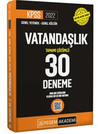 2022 KPSS Genel Yetenek - Genel Kültür Vatandaşlık 30 Deneme